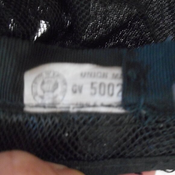 Vintage Women's Black Woven Bucket Hat with netting Union Made - Picture 6 of 6